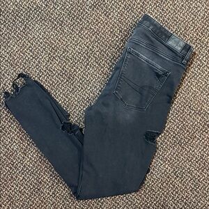 Black Distressed Jeans